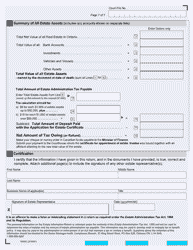 Form 9955E Estate Information Return - up to December 31, 2019 - Ontario, Canada, Page 7