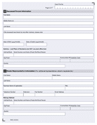 Form 9955E Estate Information Return - After January 1, 2020 - Ontario, Canada, Page 2