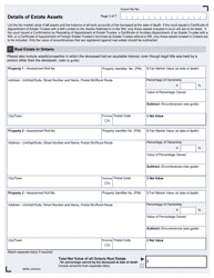 Form 9955E Estate Information Return - After January 1, 2020 - Ontario, Canada, Page 3