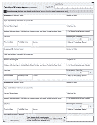 Form 9955E Estate Information Return - After January 1, 2020 - Ontario, Canada, Page 5
