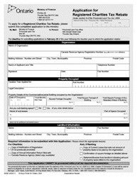Form 0252E Application for Registered Charities Tax Rebate - Ontario, Canada, Page 2
