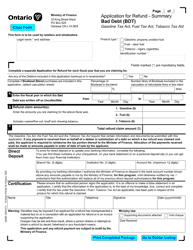 Form 0548E Application for Refund Bad Debt (Bdt) - Ontario, Canada, Page 2