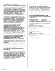 Forme 9966F Autorisation Ou Annulation D&#039;un(E) Representant(E) - Ontario, Canada (French), Page 2