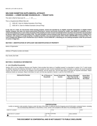 Form BOE-267-L2 Welfare Exemption Supplemental Affidavit, Housing - Lower Income Households - Tenant Data - California