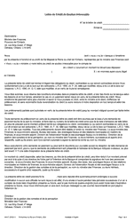 Document preview: Forme 9991F Lettre De Credit De Soutien Irrevocable - Ontario, Canada (French)