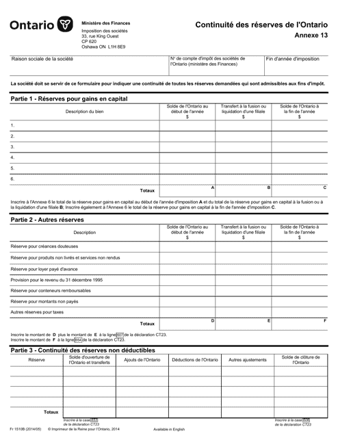 Forme 1510B Agenda 13  Printable Pdf