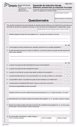 Forme 0258F Demande De Reduction Fiscale Batiments Commerciaux Et Industriels Inoccupes - Ontario, Canada (French), Page 3