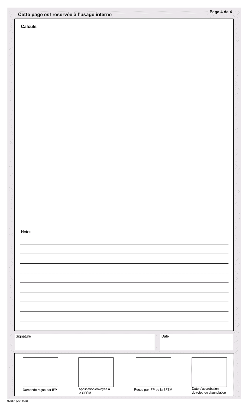 Forme 0258F Demande De Reduction Fiscale Batiments Commerciaux Et Industriels Inoccupes - Ontario, Canada (French), Page 4