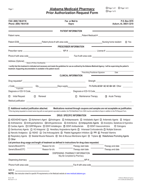 Form 369  Printable Pdf