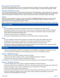 Instructions for Form 0166E Application for International Fuel Tax Agreement (Ifta) Registration - Ontario, Canada, Page 2