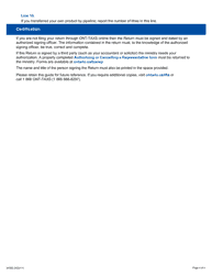 Instructions for Form 0504E Application to Register for Manufacturer, Wholesaler, Dyer, Importer, Exporter and Interjurisdictional Transporter - Gasoline Tax Act and/or Fuel Tax Act - Ontario, Canada, Page 4