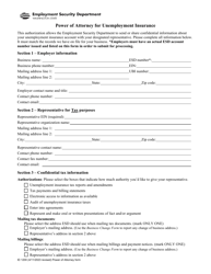 Document preview: Form ID1200 Power of Attorney for Unemployment Insurance - Washington
