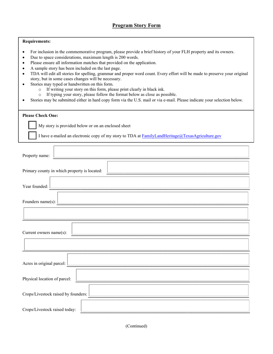 Family Land Heritage Application - Texas, Page 9