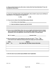 Operations Employee Application - Rhode Island, Page 4