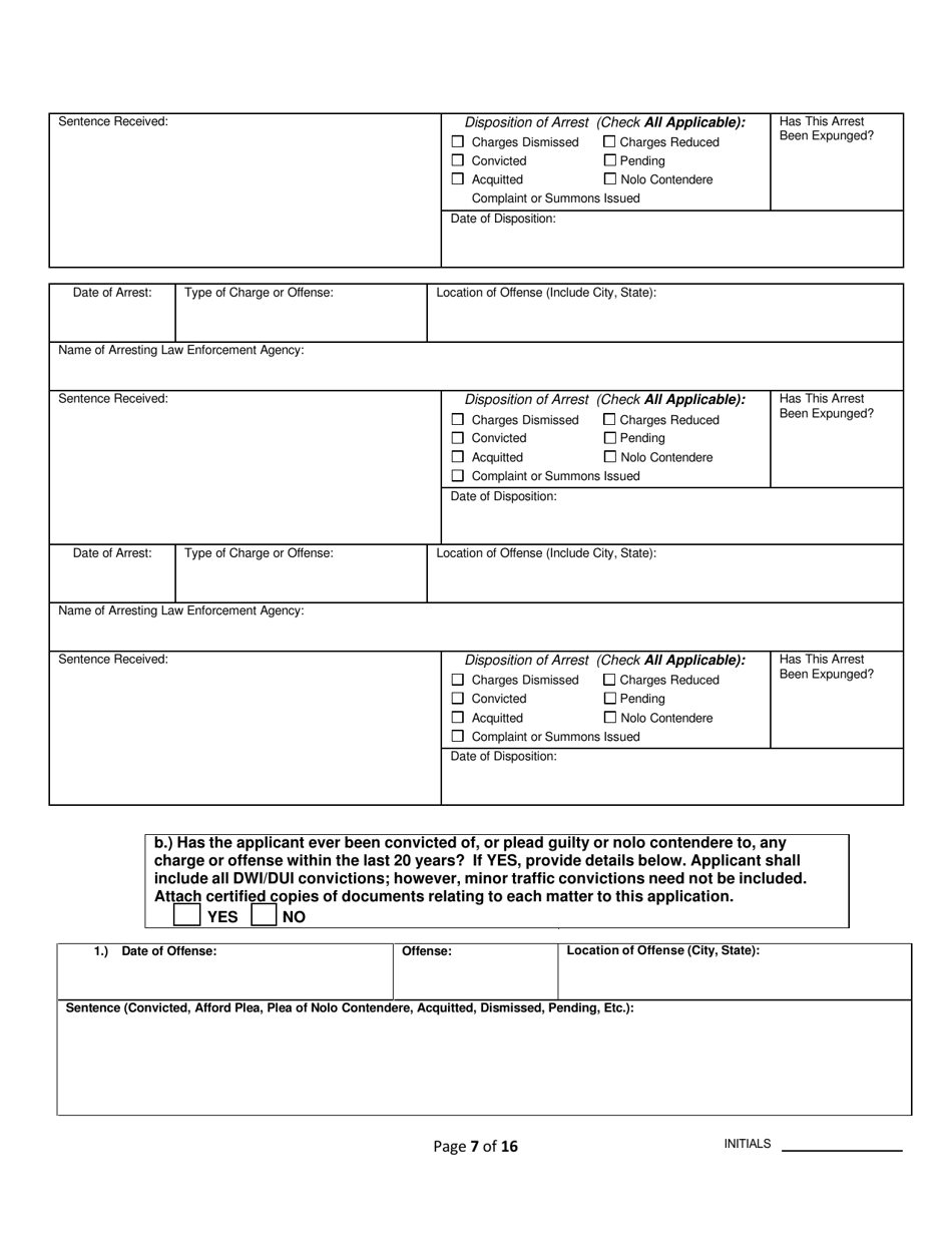 Operations Employee Application - Rhode Island, Page 7