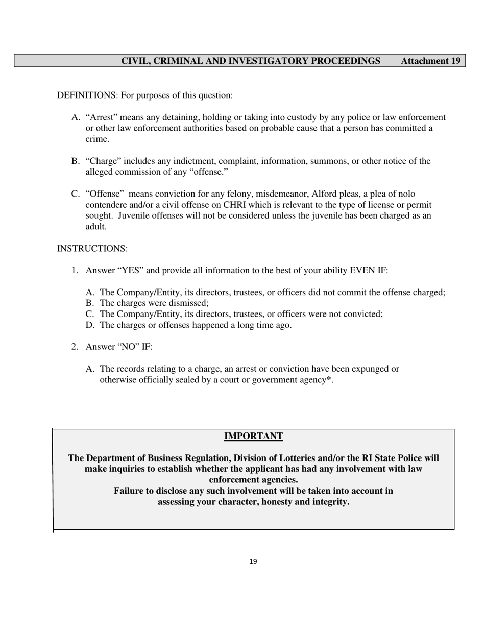 Gaming Vendor Application - Rhode Island, Page 19