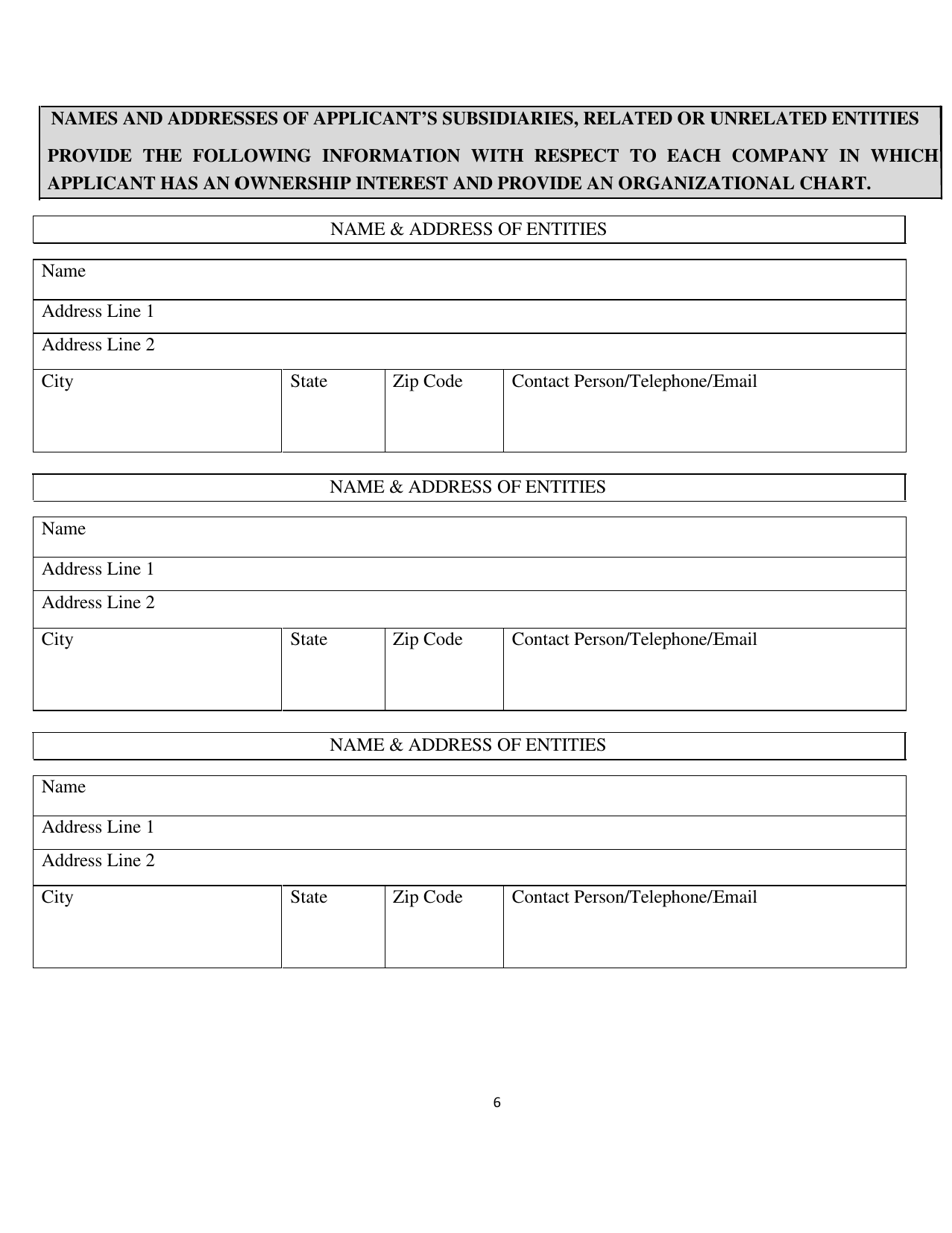 Gaming Vendor Application - Rhode Island, Page 6