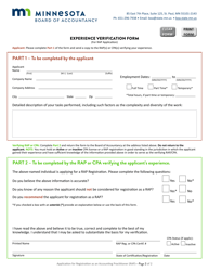 Application for Minnesota Registered Accounting Practitioner (Rap) Registration - Minnesota, Page 3