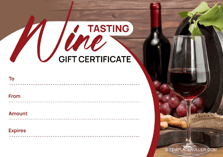 Wine Tasting Gift Certificate - Red Wine
