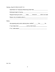 Information for Temporary Restraining Order - Colorado, Page 2