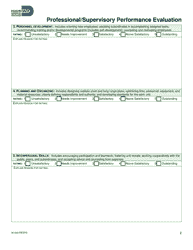 Professional/Supervisory Performance Evaluation - Miami-Dade County, Florida, Page 2