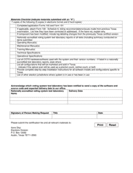 Form 100 Application for Texas Certification of Voting System - Texas, Page 2