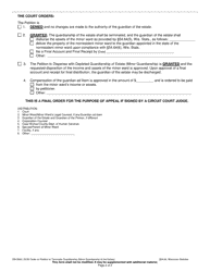 Form GN-3662 Order on Petition to Terminate Guardianship (Minor Guardianship of the Estate) - Wisconsin, Page 2