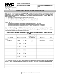 Document preview: Form 2 Declaration of Employment Status - New York City