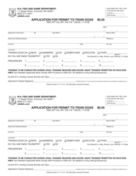 Form BUS10008 Application for Permit to Train Dogs - New Hampshire