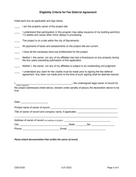 Form CDD-0330 Application for Fee Deferral Agreement - City of Sacramento, California, Page 4