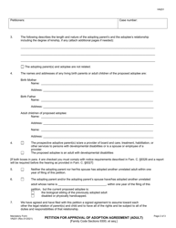 Form VN201 Petition for Approval of Adoption Agreement (Adult) - County of Ventura, California, Page 2