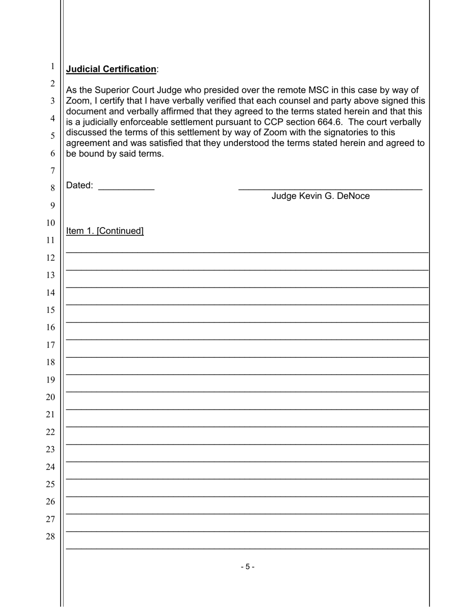 Remote Mandatory Settlement Conference - County of Ventura, California, Page 5