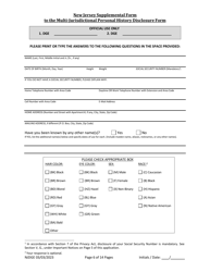 New Jersey Supplemental Form to the Multi-Jurisdictional Personal History Disclosure Form - Casino Qualifiers/Casino Key Employee Qualifiers - New Jersey, Page 7