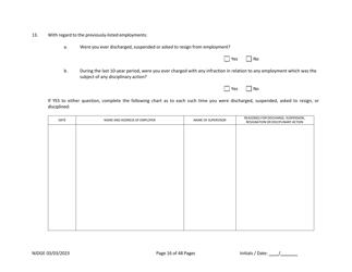 Form 1 Personal History Disclosure Form - Casino Qualifiers - New Jersey, Page 17