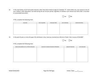 Form 1 Personal History Disclosure Form - Casino Qualifiers - New Jersey, Page 29