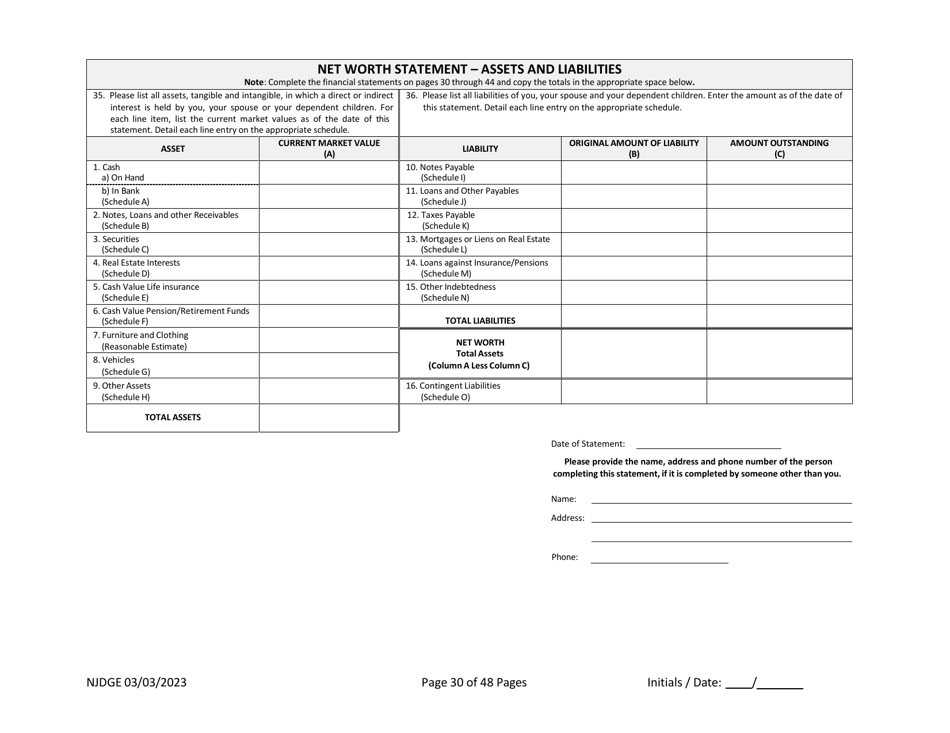 Form 1 Personal History Disclosure Form - Casino Qualifiers - New Jersey, Page 31