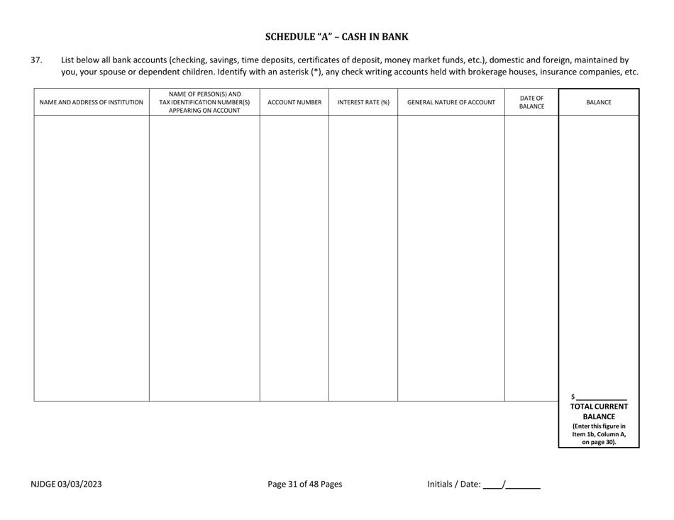 Form 1 Personal History Disclosure Form - Casino Qualifiers - New Jersey, Page 32