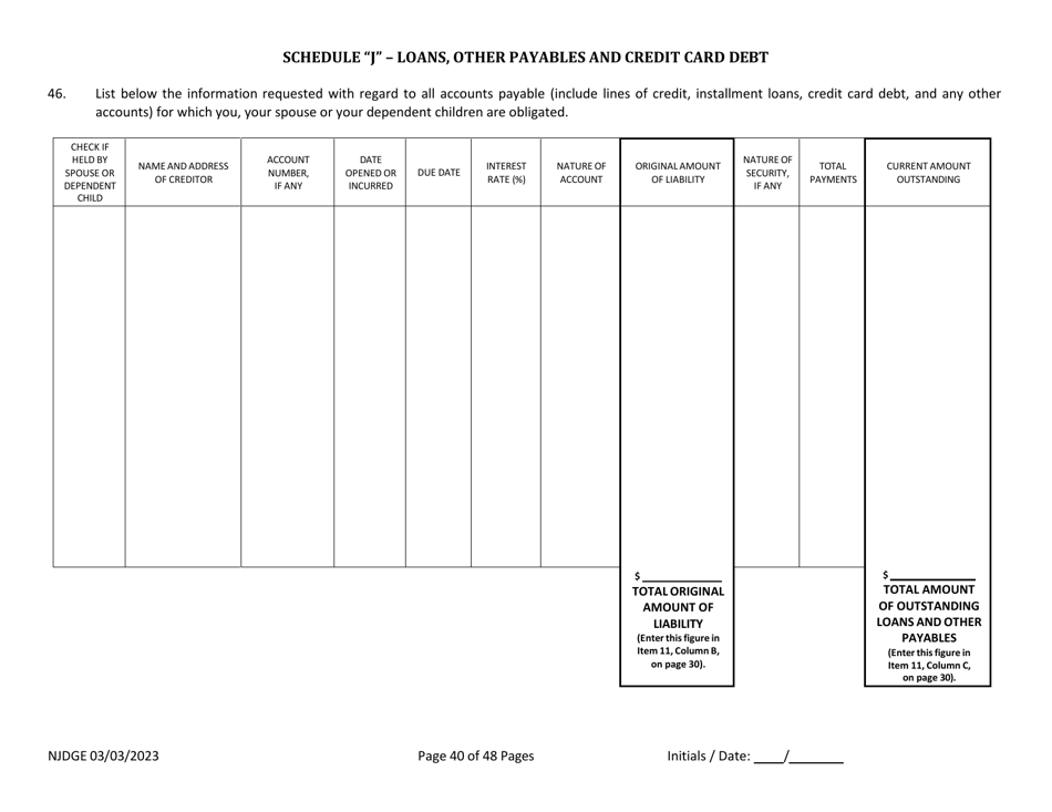 Form 1 Personal History Disclosure Form - Casino Qualifiers - New Jersey, Page 41