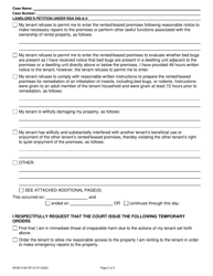 Form NHJB-3192-DP Landlord&#039;s Petition Under Rsa 540-a:4 - New Hampshire, Page 2