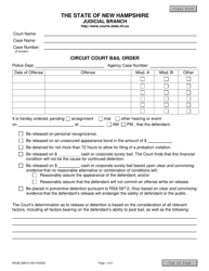 Form NHJB-2369-D Circuit Court Bail Order - New Hampshire