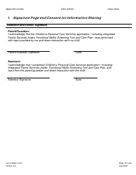 Children&#039;s Personal Care Services Intake Form - Vermont, Page 19