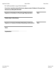 Children&#039;s Personal Care Services Intake Form - Vermont, Page 21