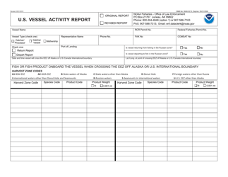 Document preview: U.S. Vessel Activity Report