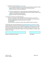 VDH Form L102 Application for Licensure of Lead Contractors - Vermont, Page 4
