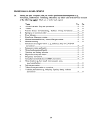 School Health Profiles Lead Health Education Teacher Questionnaire - Vermont, Page 14
