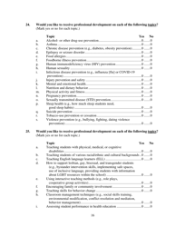 School Health Profiles Lead Health Education Teacher Questionnaire - Vermont, Page 16