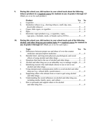 School Health Profiles Lead Health Education Teacher Questionnaire - Vermont, Page 7