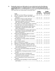 School Health Profiles Lead Health Education Teacher Questionnaire - Vermont, Page 8