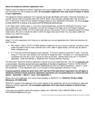 Telephone Solicitor Registration - Wisconsin, Page 2