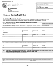 Telephone Solicitor Registration - Wisconsin, Page 3